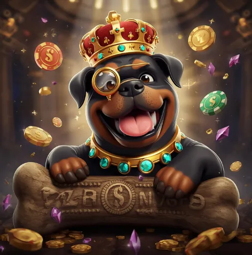 Casinospellwin Maskottchen mit Jackpot und Goldmünzen